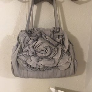 Valentino gray leather shoulder bag, EUC!!!